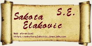 Šakota Elaković vizit kartica